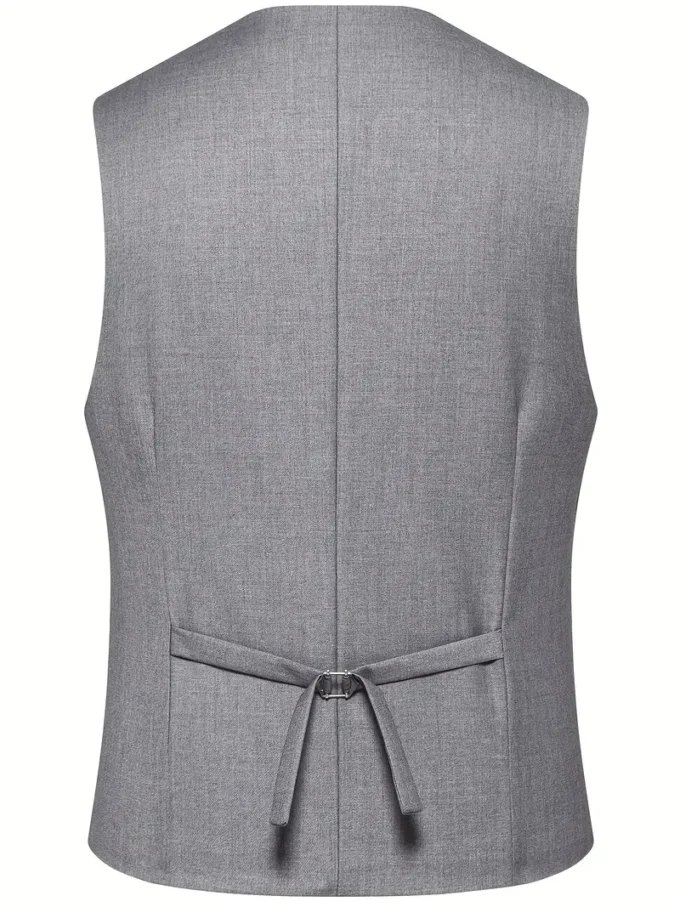 Men'S Suit Three-piece Set with Lapel Double-breasted Vest Dress - Image 3