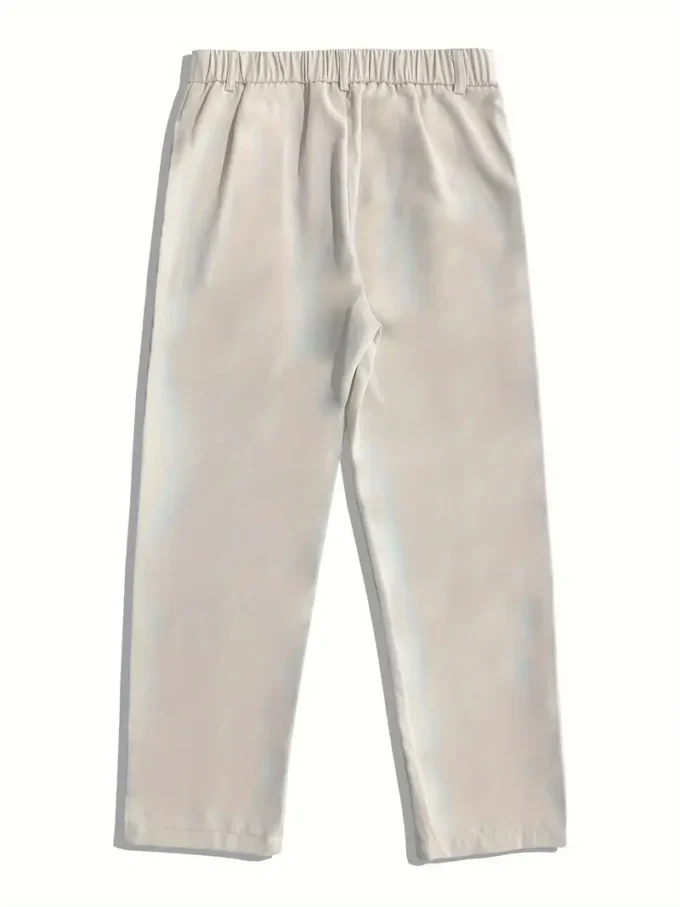 Summer Men's Casual Straight-Leg Suit Pants - 100% Polyester - Image 5