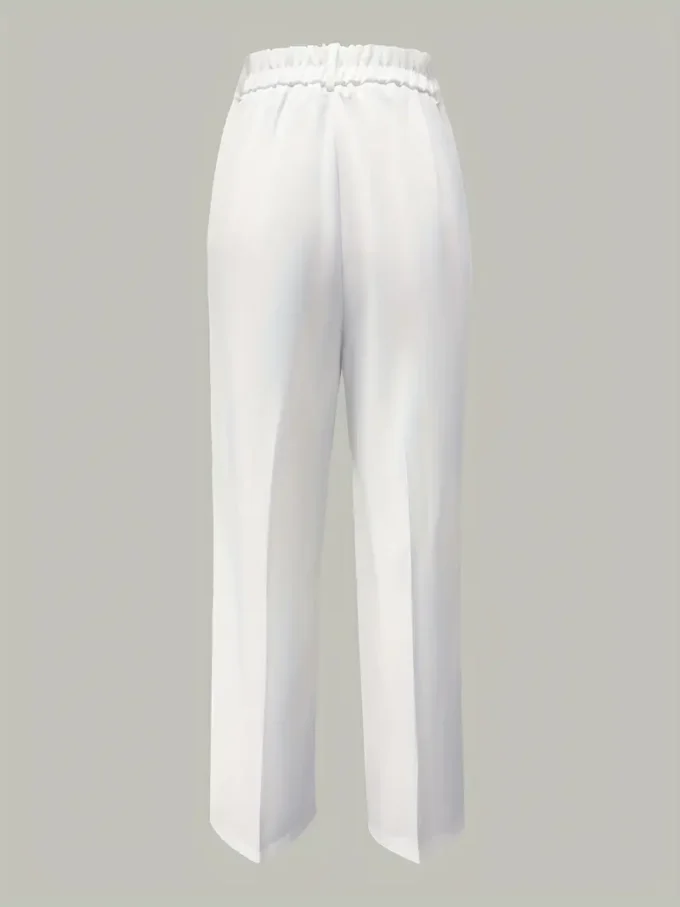Elegant Women'S White Wide-Leg Pants - Image 3