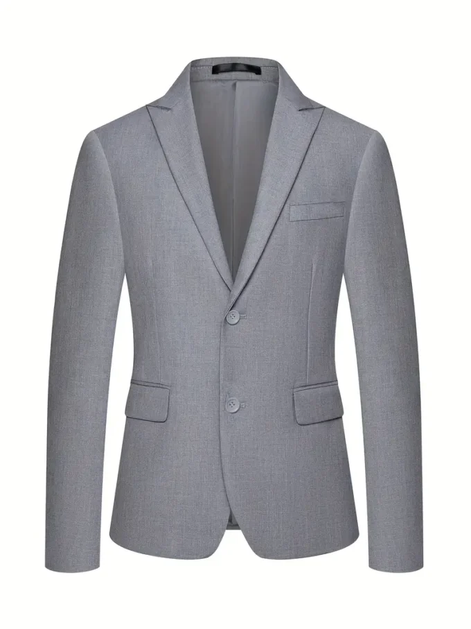 Men'S Suit Three-piece Set with Lapel Double-breasted Vest Dress - Image 6